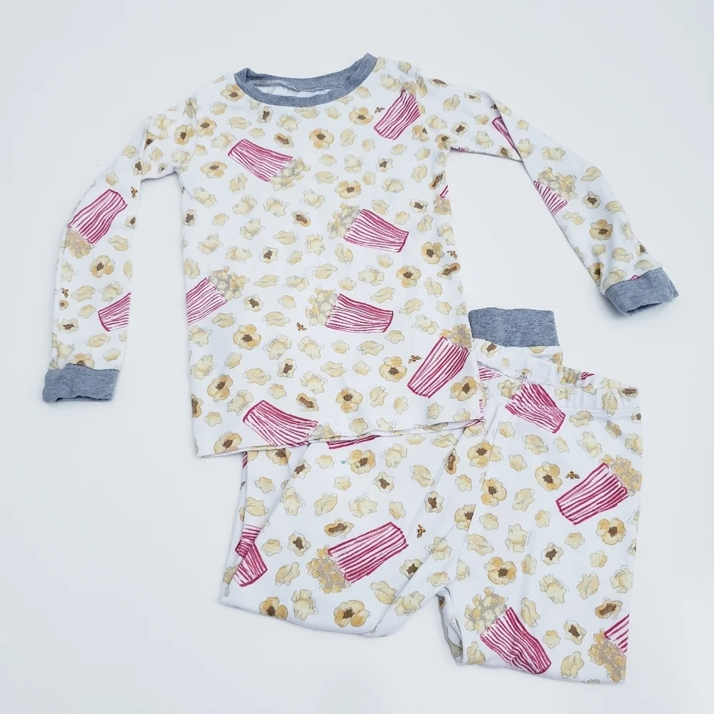 Burt's Bees Kids Organic Popcorn TV Movie Long Sleeve PJ Set